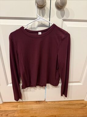lululemon athletica Long-Sleeve Crew Top in Burgundy